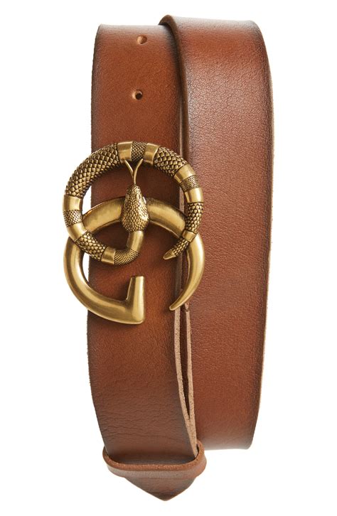 gucci - leather belt - brown